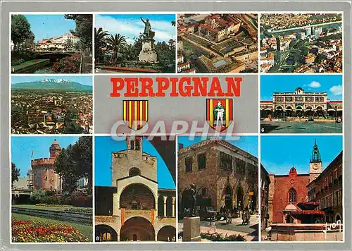 Cartes postales moderne Couleurs et Lumiere de France Perpignan (Pyrenees Orientales) La Basse et le Palmarium Place Ara