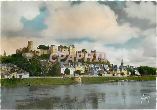 Moderne Karte Chinon (Indre et Loire) Vue generale prise des bords de la vienne