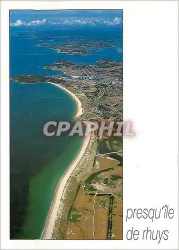 Moderne Karte Presqu'il de Rhuys (Morbihan) Vue generale de la presqu'ile