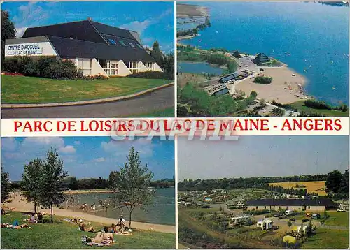 Moderne Karte En Anjou Angers (Maine et Loire) Centre d'accueil centre nautique la plage le camping