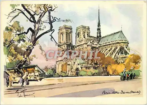 Moderne Karte Paris eu Pinceau Notre Dame Abside