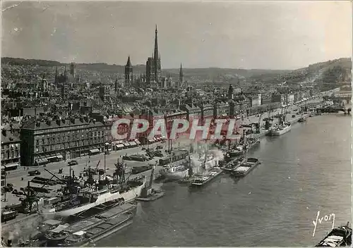 Cartes postales moderne Rouen (Seine Inferieure) Les quais vus du Pont Transbordeur