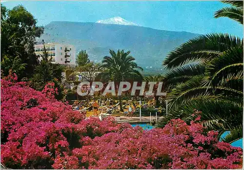 Cartes postales moderne Puerto de la Cruz Tenerife Vue partielle et la Teide