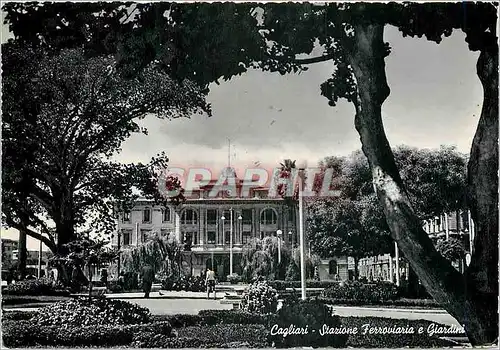 Cartes postales moderne Calgiari Starione Ferroviaria e Giardini