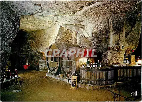 Moderne Karte Au Pays des Vins de la Loire Cave Creusee dans la pierre ou vieillit lentement le bon vin