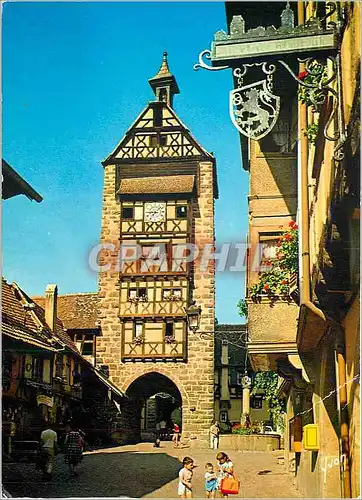 Cartes postales moderne Couleurs et Lumiere de France dans le Vignoble Alsacien Riquewihr (Haut Rhin) la Porte Haute ou