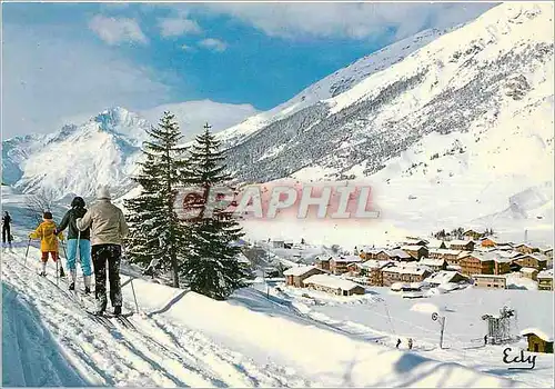 Cartes postales moderne En Haute Maurienne (Savoie) Val Cenis 1500 2800 m Pistes de Ski de Fond a Lanslevillard en fond
