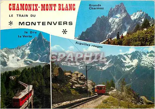 Cartes postales moderne Chamonix Mont Blanc Le Train du Montenvers alt 1909 m permettant l'excursion a la Mer de Glace