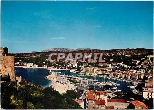 Moderne Karte Une rose a la boutonniere Cassis sur mer Vue panoramique