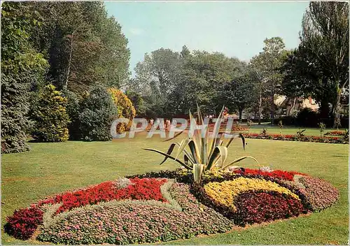 Moderne Karte La Cote Fleurie Cabourg (Calvados) La Plage des Fleurs le Jardin Public