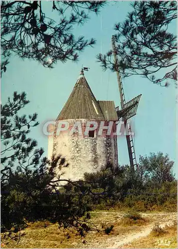 Moderne Karte Fontvieille (B du R) Le moulin de Daudet