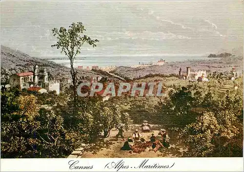 Moderne Karte Le Cannet au temps Jadis Vers 1860 Villa Sardou habitee par la tragedienne Rachel