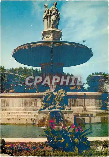 Moderne Karte Aix en Provence (B du R Place de la Liberation detail de la Grande Fontaine (1860)