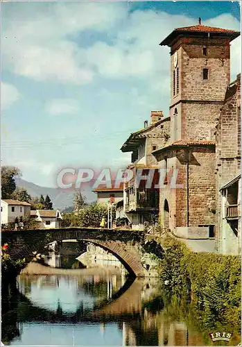 Moderne Karte Saint Jean Pied de Port Le Pont d'Espagne et la Nive