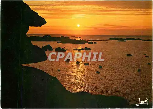 Moderne Karte Couleurs de Bretagne Dernier reflets sur la Cote Bretonne