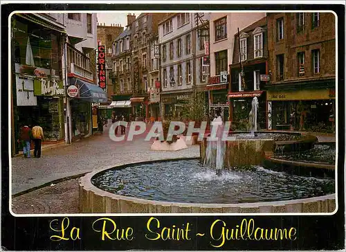 Moderne Karte Saint Brieuc La rue Saint Guillaume quartier pietonnier