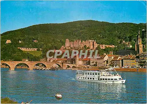 Cartes postales moderne Heidelberg am Neckar Dlick auf Schlob und alte Brucke mit Bruchentor