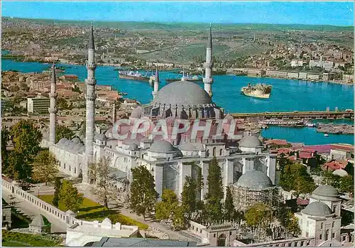 Moderne Karte Istanbul Turkiye Le Minaret de Soliman le Manifique et la Corned'Or