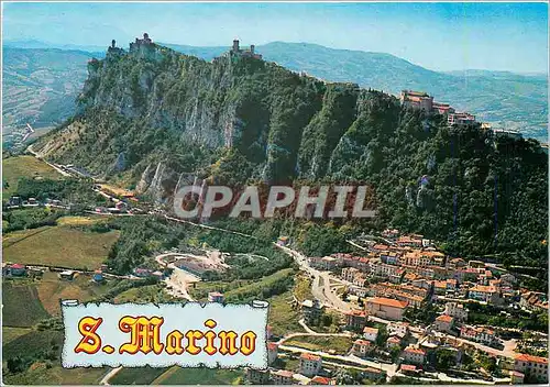 Cartes postales moderne Rep di San Marino vue aerienne du Mont Titano