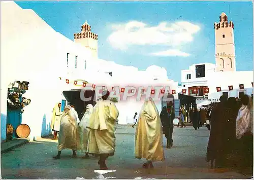 Moderne Karte Le rue principale de la Medina de Kairouan