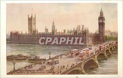 Cartes postales moderne London Houses of parliament Westminster Bridge