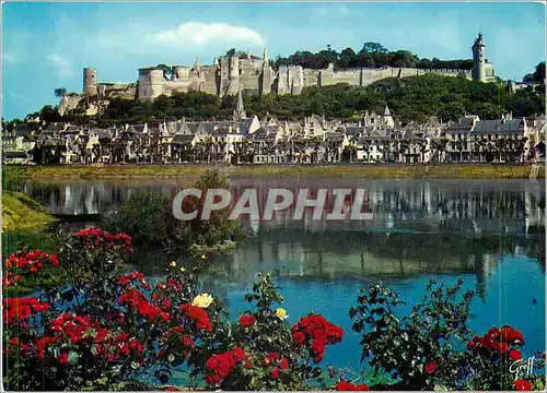 Cartes postales moderne Le Chateau de la Loire Chinon (Indre et Loire) Dominant la vienne