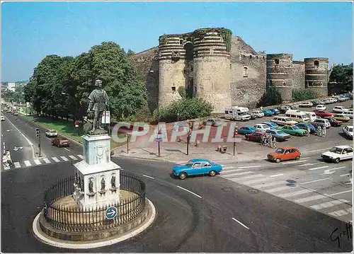Moderne Karte En Anjou Angers (Maine et Loire) Le chateau reconstruit par St Louis de 1228 a 1238
