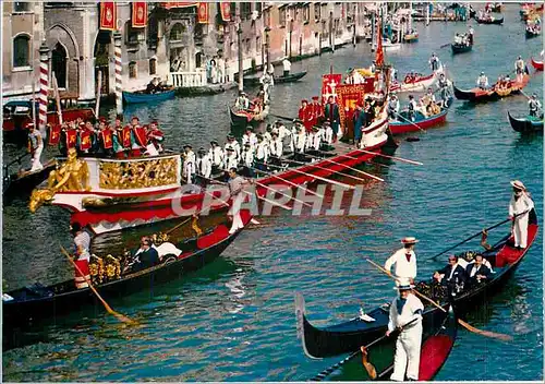 Moderne Karte Venezia Canal Grande Detail de la Regate Historique