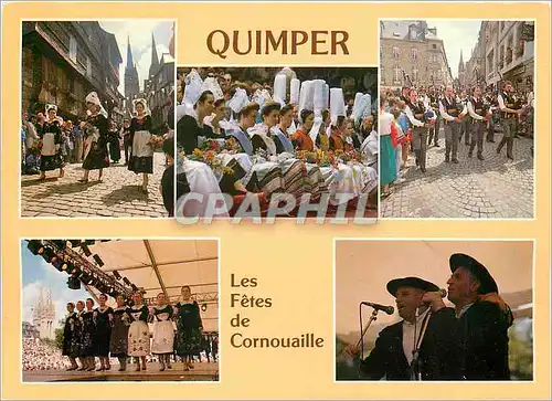 Moderne Karte Quimper Les fetes folkloriques de Cornouaille