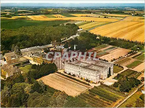 Moderne Karte En Brehan Abbaye de Timadeuc Rohan Vue aerienne de l'Abbaye