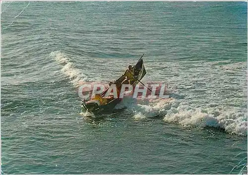 Moderne Karte Martinique Grand Riviere Gomier rentrant de la Peche