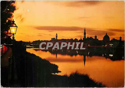 Cartes postales moderne Firenze Coucher du Soleil sur l'Arno