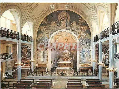 Moderne Karte Endroit exact de la premiere apparition Notre Dame de la Chapelle miraculeuse