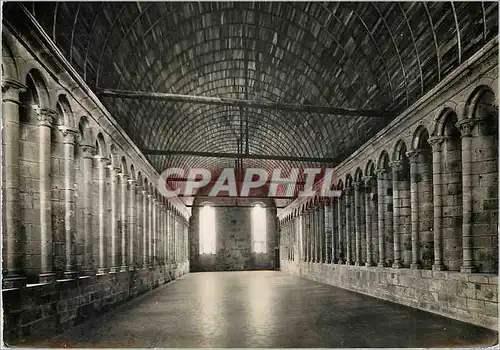 Cartes postales moderne Abbaye du Mont Saint Michel (Manche) Etage superieur de la Merveille le Refectoire (XIIIe s)