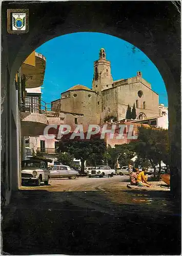 Moderne Karte Cadaques (Costa Brava) Port Alguer Eglise