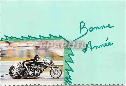 Cartes postales moderne Bonne annee Moto