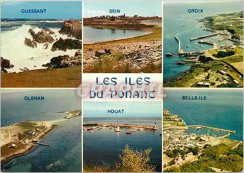 Cartes postales moderne Les Iles Du Ponant Quessant la cote pres du phare sein