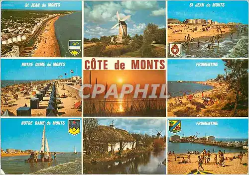 Cartes postales moderne La Vendee Touristique La Cote de Monts St Jean de Monts Notre Dame de Monts Fromentine