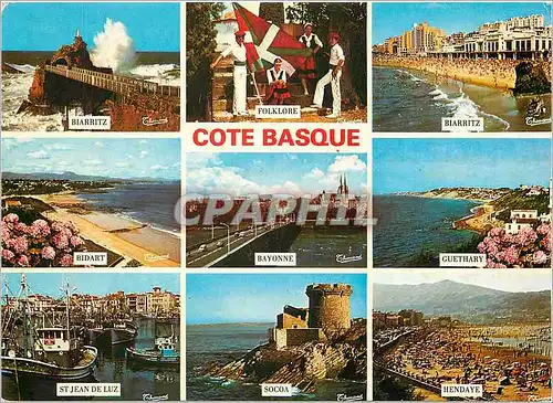 Cartes postales moderne Cote Basque Biarritz Folklore Bidart Bayonne Guethary St Jean de Luz Socoa Hendaye