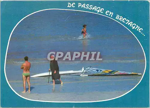 Cartes postales moderne De Passage en Bretagne En passe de vent