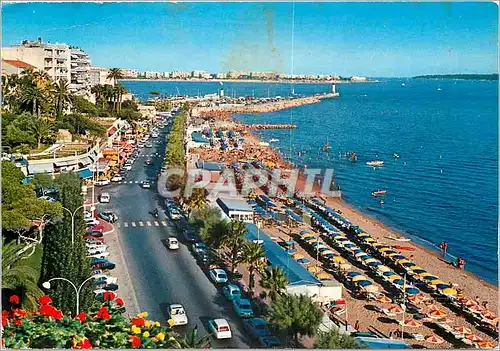 Moderne Karte La Cote d'Azur Cannes (A M) Le Boulevard Jean Hiber et la Plage du Midi