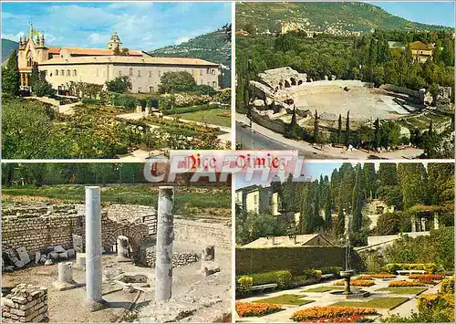 Cartes postales moderne Nice Cote d'Azur French Riviera Le Monastere les arennes Vestiges romains les jardins