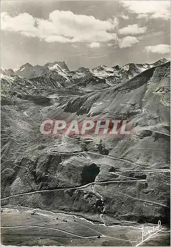 Cartes postales moderne Montagnes de Savoie Maurienne les lacets du Galibier domines par la Meije (3883 m)