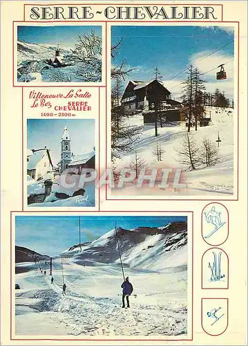 Moderne Karte Le Brianconnais Touristique le soleil de Provence la neige des Alpes Serre Partier Frejus