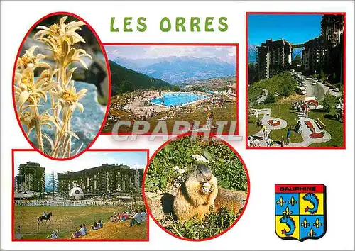 Moderne Karte Les Orres (Hautes Alpes) Alt 1550 2770 m Legrand Rabinel Crouan