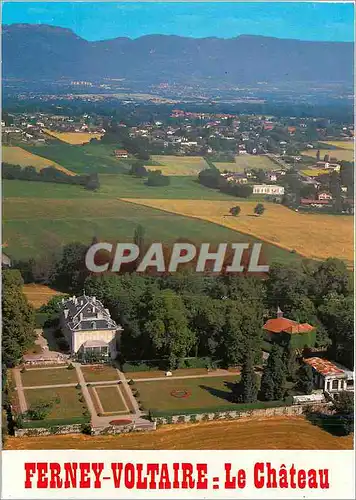 Cartes postales moderne Ferney Voltaire (Ain) Alt 436 m le chateau et les Monts Jura