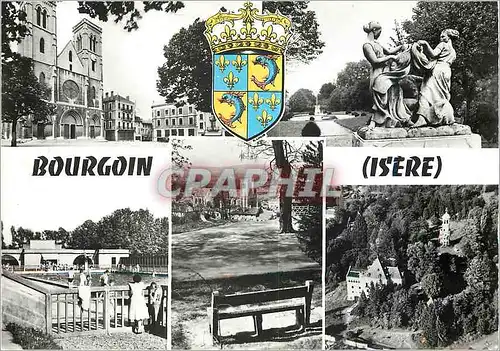 Cartes postales moderne Bourgoin (Isere) Piscine