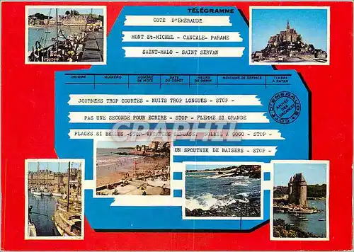 Cartes postales moderne Cote d'Emeraude Mont Saint Michel Cancale Parame Saint Malo Saint Servan