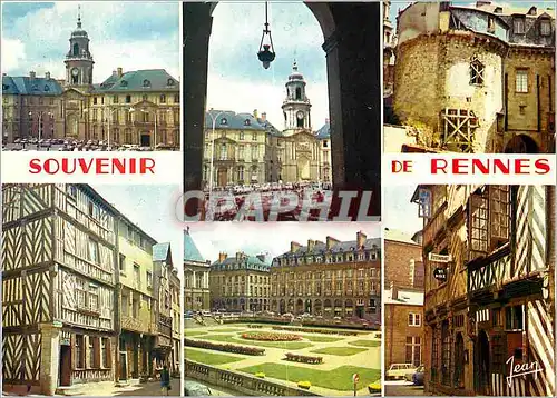 Cartes postales moderne Rennes Place de l'Hotel de Ville arcade et place de l'hotel de ville