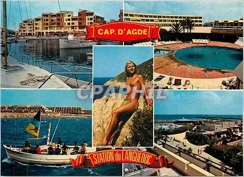 Moderne Karte Cap D'Agde Station du Languedoc